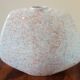 Vintage glazed ceramic lentil vase, 70s design, signed Virebent