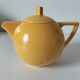 Salins teapot – Memphis design from the 1980s, golden yellow colour.