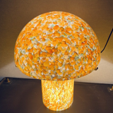 Orange mushroom lamp from Peill and Putzler, 1970s
