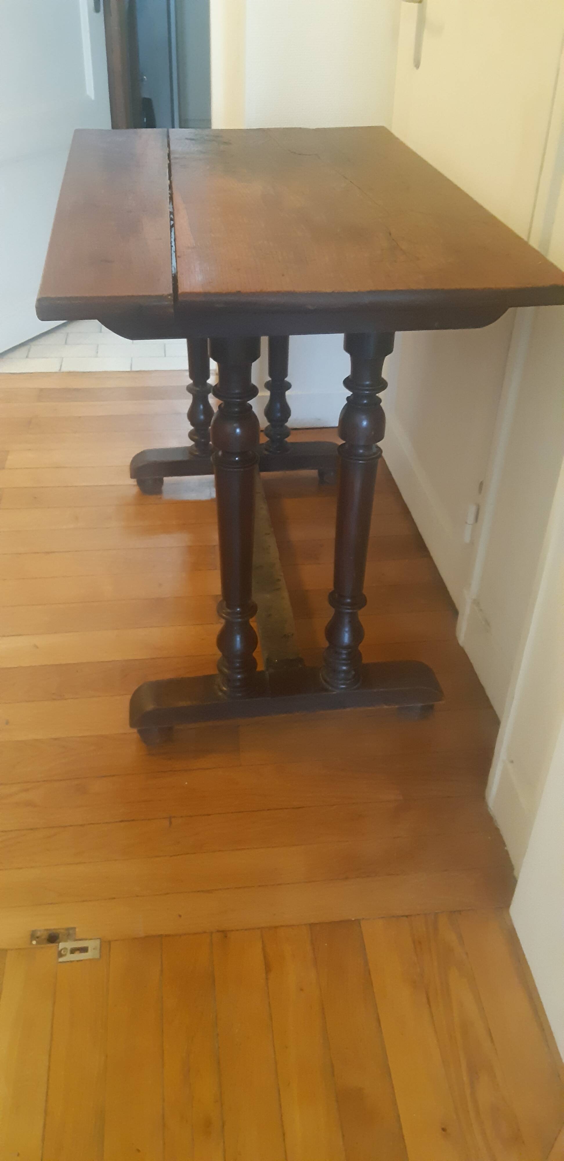 Patinated bistro table top