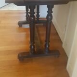 Bistro table with patinated top