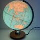 Vintage 1960 terrestrial globe JRO Verlag wood PVC world map - 43 cm