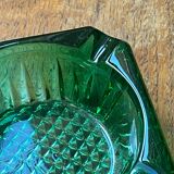 Luminarc vintage green glass ashtray