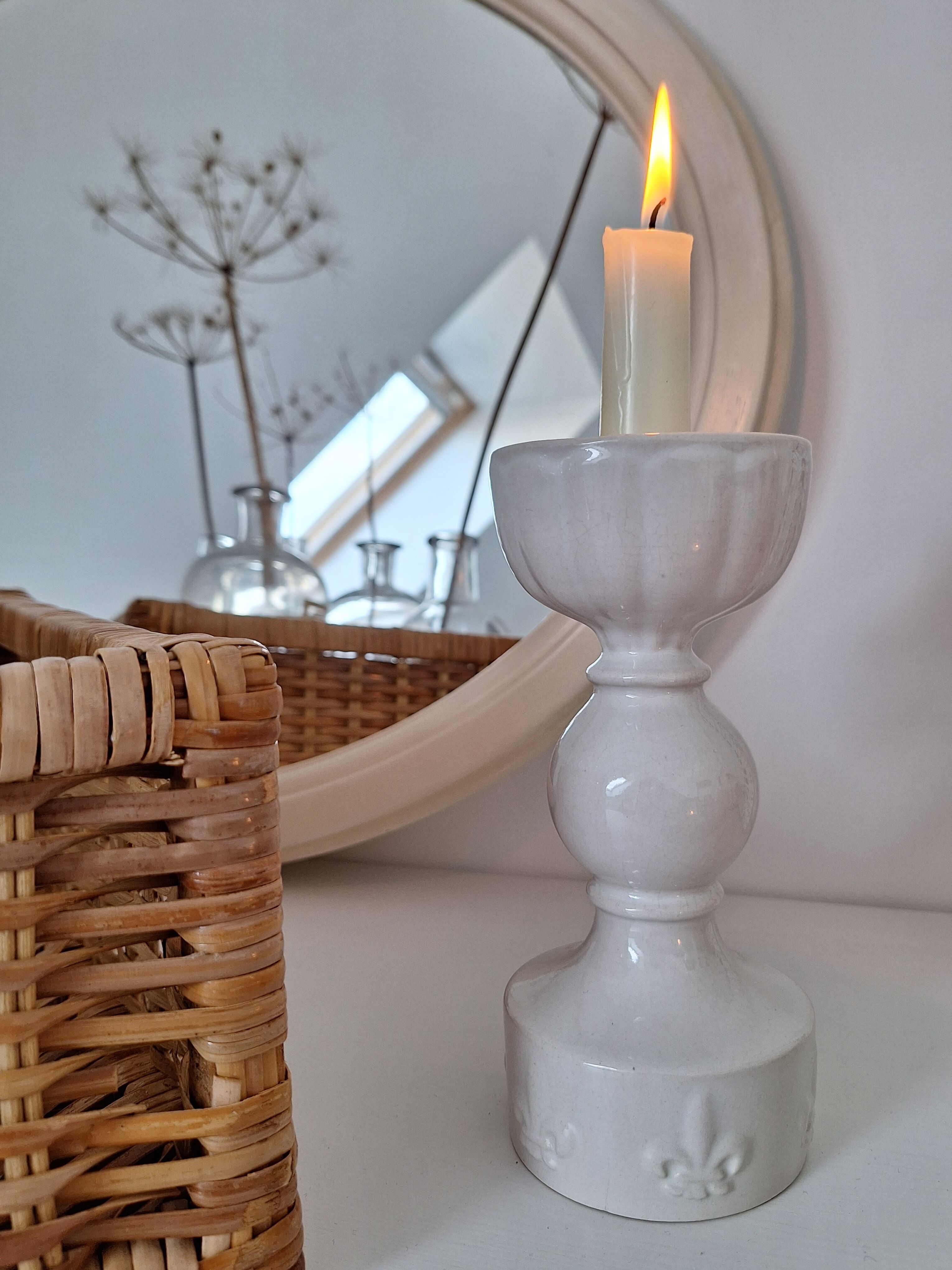 Vintage ceramic candle holder