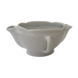 Lean fat saucière in white earthenware