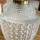 Pair of glass and vintage brass suspension