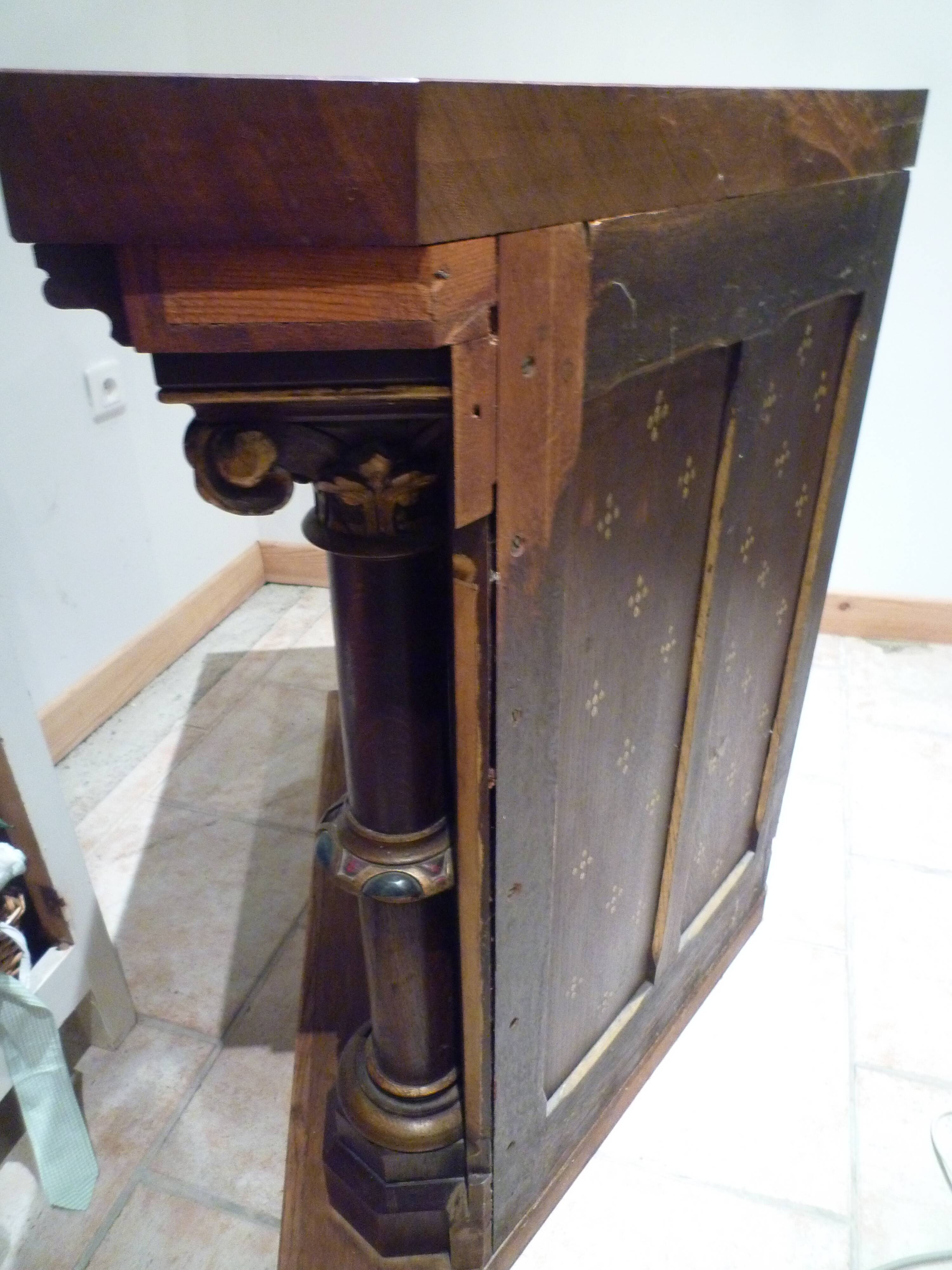 Old corner console, Chapel furniture..