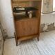 Meuble de rangement secrétaire chêne années 60