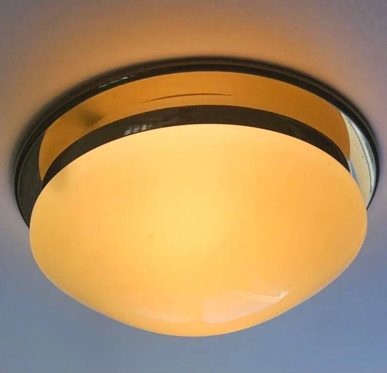 Rare Midcentury Flush Mount in Bauhaus style, Germany, 1970s