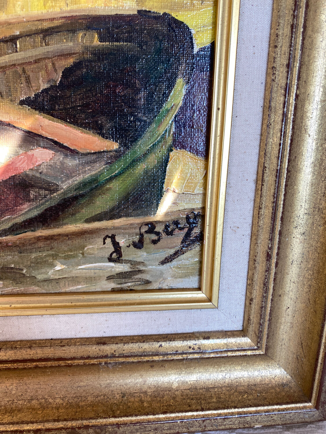 Peinture marine de voiliers signée