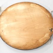 Large Vintage Mirror with silkscreen printing, from the 1950s.