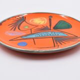 Atelier cerenne vallauris assiette à décor abstrait céramique des années 50 1950