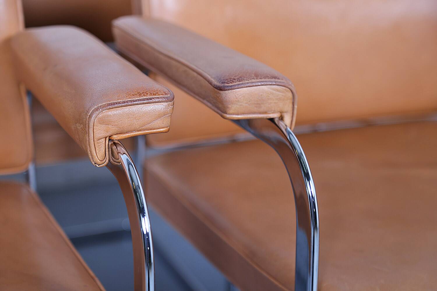 Set of 6 De Sede RH 305 Dining Chairs by Robert Haussmann in Cognac Leather