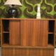 "1960s German vintage enfilade" "Walnut veneer"