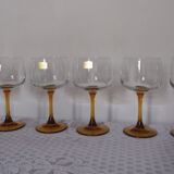6 verres a pied ambré Luminarc