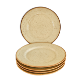 Lot of 5 speckled Tulowice dessert plates