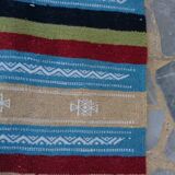 Handmade multicolored carpet, 60x115cm