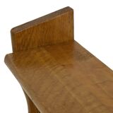 Vintage solid wooden wall rack with 3 shelves 70s oak rack