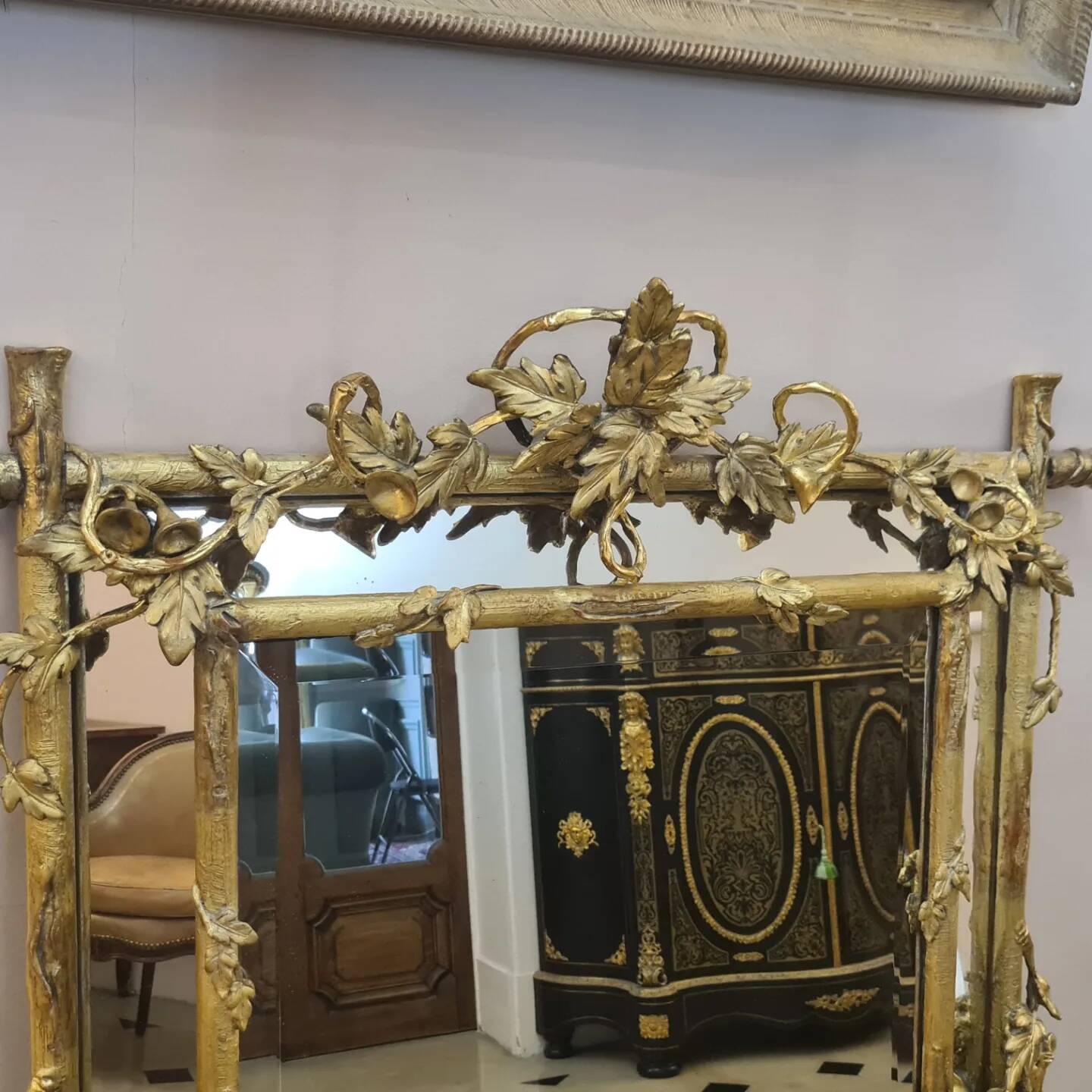 Napoleon III beaded mirror