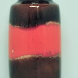 Vase vintage orange et marron, Allemagne de l'Ouest Scheurich