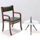 Tripod Beech and Glass Side Table, Italy, 1980s