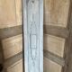 Old-fashioned patinated wooden pediment