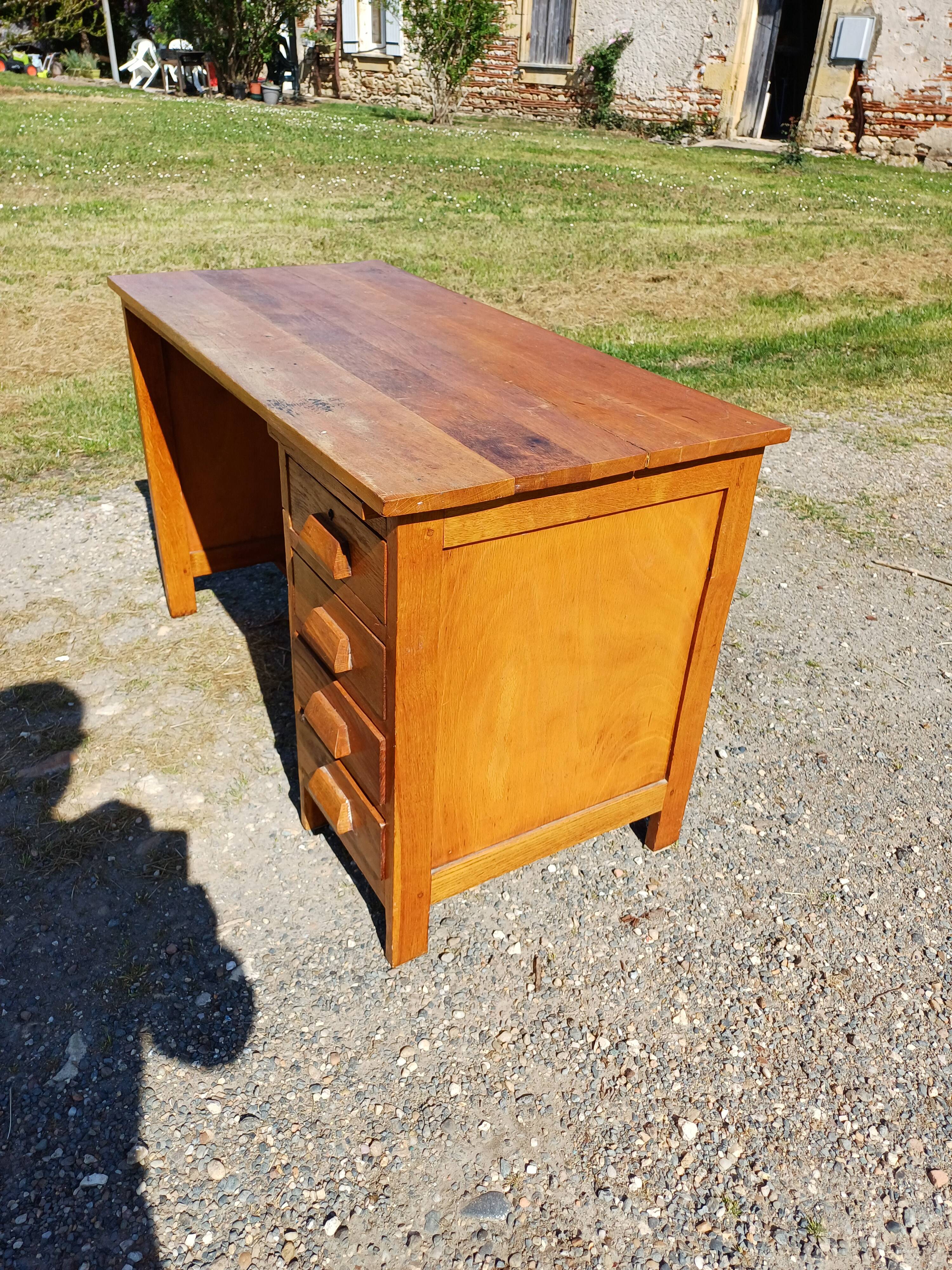 Oak Wood Desk from the 1930s
