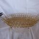 Corbeille panier plat métal doré et scoubidou