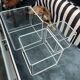 3 tables gigognes Max Sauze pour Isocèle – années 70 – métal blanc & verre