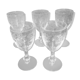 Suite de 5 verres a vin en cristal gravé ancien