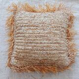 Shelly raffia cushion 40x40