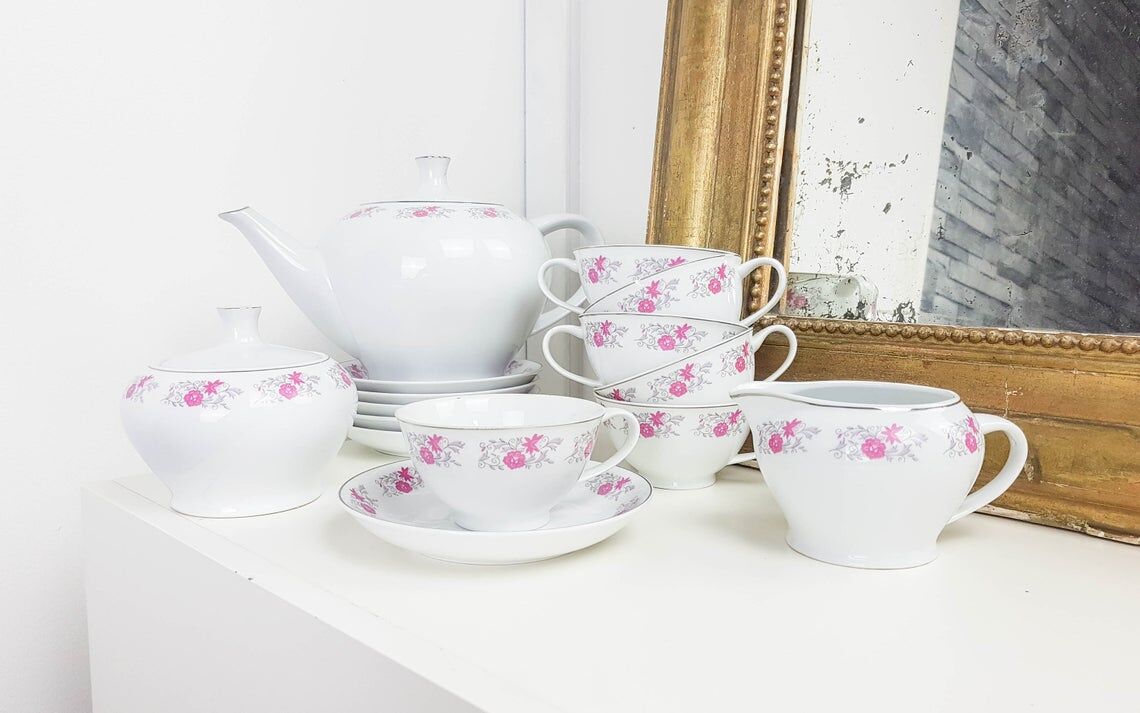 Porcelain tea set