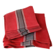 Vintage Basque set: square tablecloth & 7 napkins, 1960s