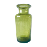 Blown and bubbled glass vase