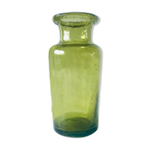 Vase en verre soufflé et bullé