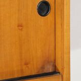 Vintage desk with modular bookcase in wood and metal, 1960