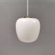 Hanging lamp in opal glass with brass top from Danish Fog&Mørup 1970s