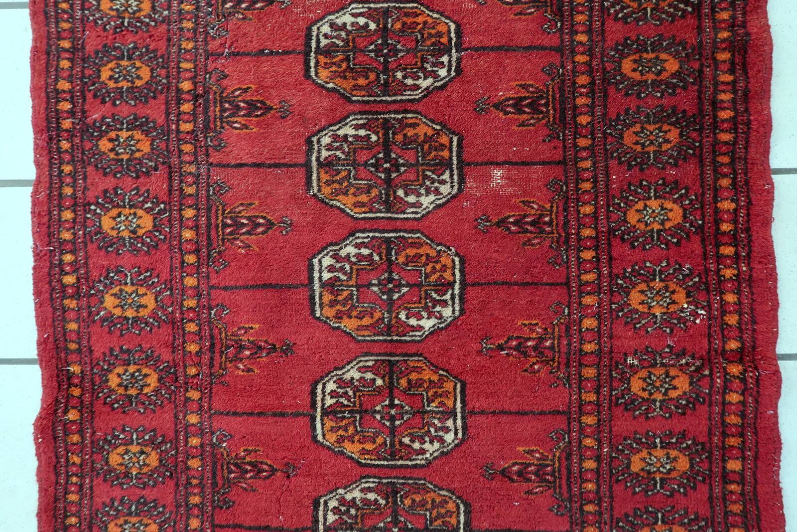 Vintage 1940s Uzbek Bukhara rug 82cm x 122cm - 1C1257