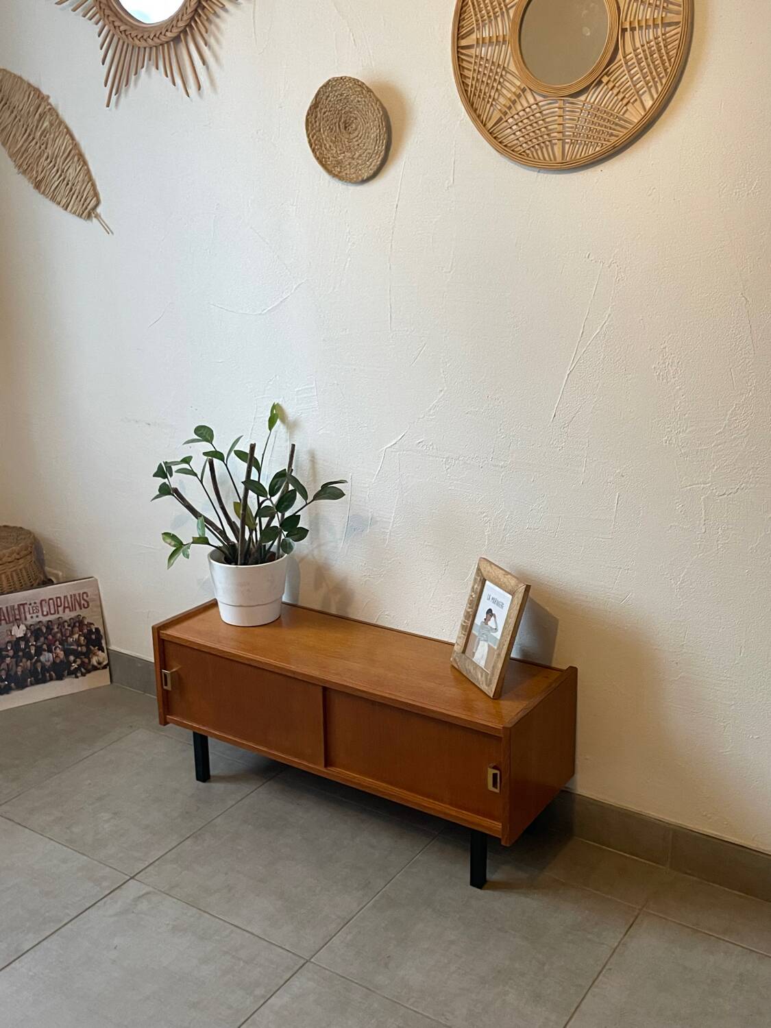 Enfilade / meuble télé vintage en chêne