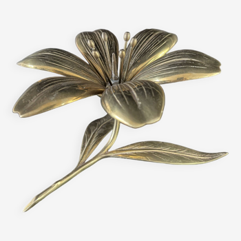 brass flower with petals serving as an individual ashtray