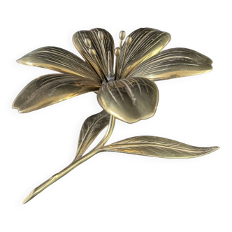 brass flower with petals serving as an individual ashtray