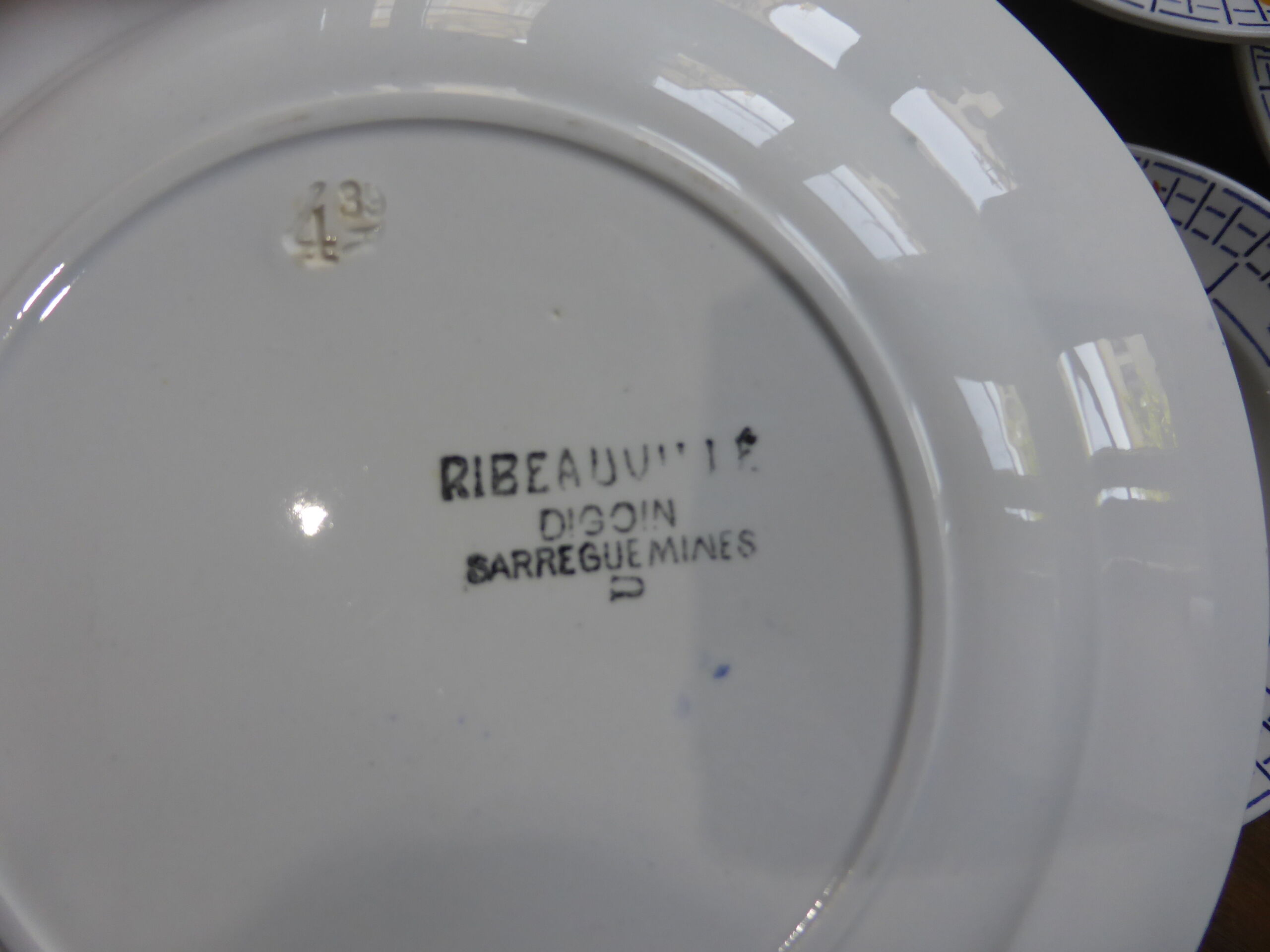 6 flat plates Digoin Sarreguemines model Ribeauville 200887