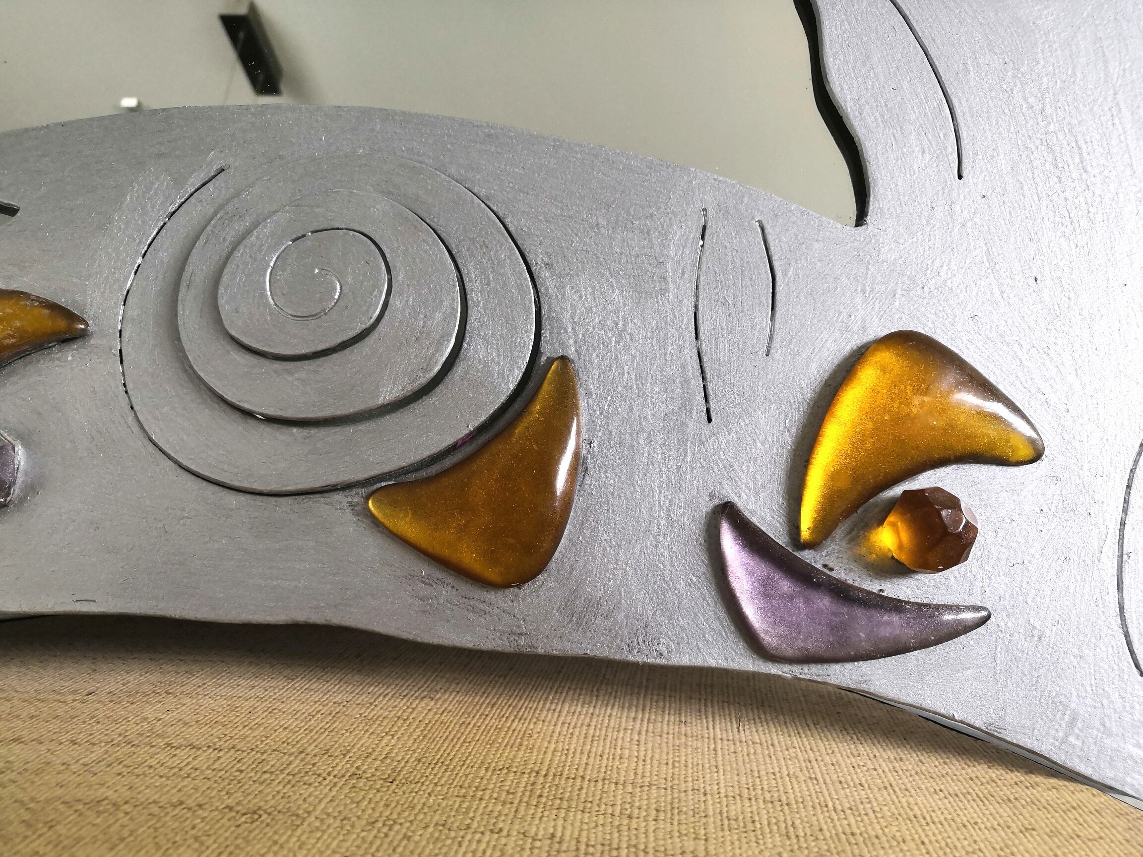 Mirror free form design "Because of it" 90s