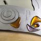 Miroir forme libre design "A Cause d'elle" années 90