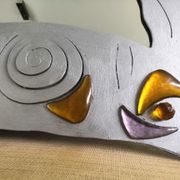 Miroir forme libre design "A Cause d'elle" années 90