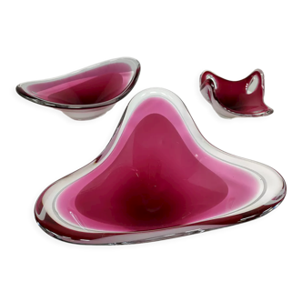Flygsfors Coquille sculptural glass bowl object Paul Kedelv