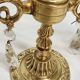 Appliques classiques en bronze et en cristal, France années 1950.