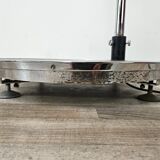 70's floor lamp in metal and white glass