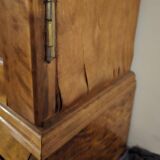 Grand Meuble Scandinave en Bouleau Flammé – XIXe Siècle – Écritoire