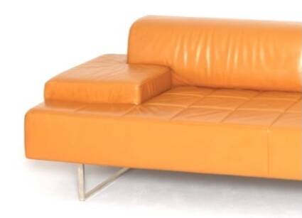 Quadra 3-seater leather sofa Poltrona Frau
